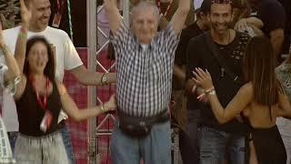 73y old University Professor taking ovation during Nina Kraviz performance on EXIT