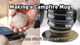 Making a Swirly Campfire Mug - Full Process Pottery ASMR