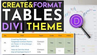 How to Add & Format a Table in Divi Theme