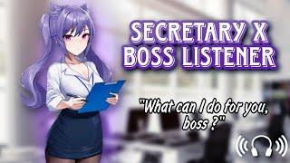 Secretary x Dom Listener - Binaural Audio ASMR [Kissing] [Whispering] [Love declaration]