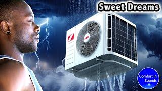 Rain & Thunder, and Air Conditioner Noise (no ads) | Relaxing White Noise to Sleep or Study