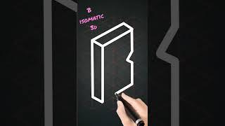 B Letter Alphabets #Isometric Drawing #b #alphabet #3d #art isometric 3d alphabet