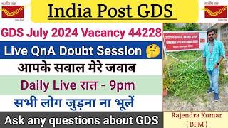 India Post office GDS Live QnA Doubt Session about GDS Cut off, Job profile, Work, Salary, Promotion