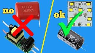 How to make LED bulb circuit with Polarize Capacitor? #amartechnology