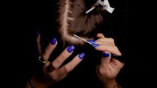 ASMR Hair Sectioning & Scalp Check with Rat Tail Comb | No Talking