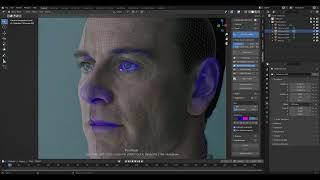Blender Face Builder. Create Head Mesh for Metahuman. Alien: Covenant — David.