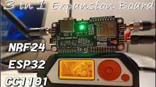 Flipper Zero 3-in-1 Expansion Board: ESP32, CC1101, and NRF24 Modules Overview