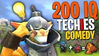 200 IQ Techies Comedy - DotA 2 Funny Moments