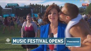 CBC reporter Megan Batchelor gets unwanted kiss from man at Squamish Valley Music Festival