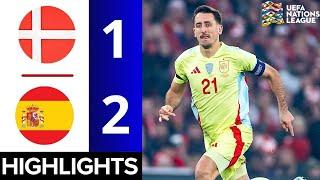 Denmark vs Spain (1-2) | All Goals & Extended Highlights | UEFA Nations League 2024