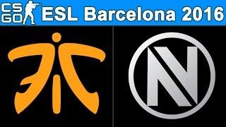 EnVyUs vs. fnatic [Map 1 BO1] ESL Barcelona CS:GO Invitational