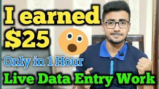 I Earned $25 in One Hour | Live Data Entry Work on Fiverr | HBA Services