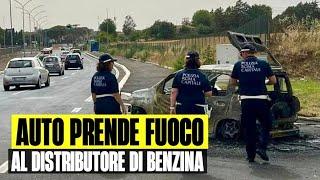 ULTIM’ORA AUTO PRENDE FUOCO DURANTE IL RIFORNIMENTO: GRAVISSIMA UNA DONNA