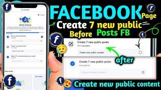 Create new public content // Create 7 new public posts facebook