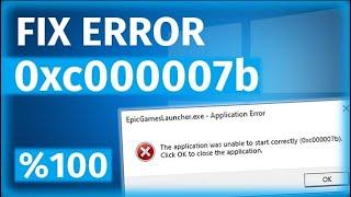 Fix 0xc00007b Application Error (%100 FIX) for Any Games or Apps | unable to start correctly error.