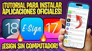 ESIGN TUTORIAL NO JAILBREAK  THE BEST ALTERNATIVE TO TROLLSTORE FOR ALL IPHONE ON iOS 17, 16 and 15