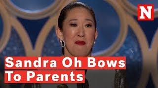 Golden Globes 2019: Sandra Oh Bows To Parents As A Form Of Thanks