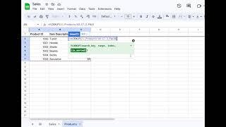 How to create a VLOOKUP in Google Sheets