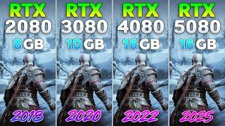 RTX 2080 vs RTX 3080 vs RTX 4080 vs RTX 5080 - Test in 9 Games