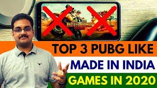 Top 3 PUBG Like Indian Games in 2020 | Made in India Game like PUBG | PUBG Alternatives in 2020