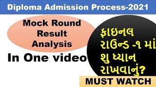 Diploma mock round result 2021  II Diploma mock round result analysis II Diploma admission 2021 II