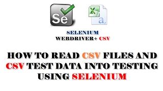 Selenium Tutorials | How to Read csv files using java selenium