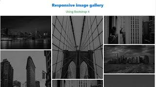 Responsive image gallery using bootstrap 4 | responsive designs