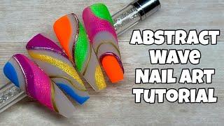 Abstract Wave Nail Art Tutorial