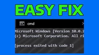 How To Fix Process Exited With Code 1 Command Prompt Error in Windows