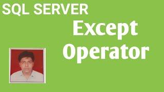 EXCEPT Operator In Sql