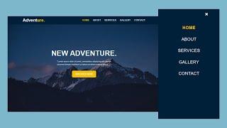 How to Create Simple Responsive Navigation Bar Using HTML and CSS | Website Header Design
