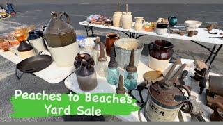 Shopping for Antiques at Peaches to Beaches Yard Sale Flea Market / Treasure Hunting Picking Video