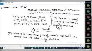 ELECTRICAL DESIGN ESTIMATION AND COSTING PART 12