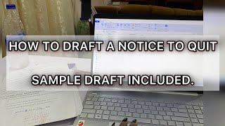 HOW TO DRAFT A NOTICE TO QUIT