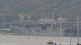 USS Boxer (LHD-4) Inbound San Diego w/Full Deck to NFF