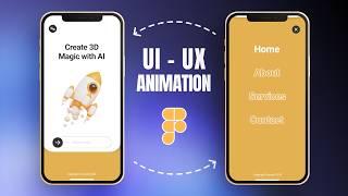 Design & Prototype AI Home Page App | Animated Menu Bar | Figma Tutorial