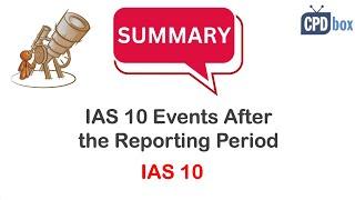 IAS 10 Events After the Reporting Period - applies in 2024