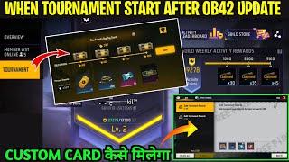 Free Fire New Guild Tournament Kab Chalega | Guild Custom Card Kaise Milega After OB42 Update