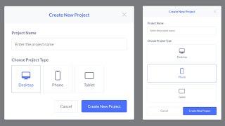 Responsive Create New Project Custom Popup Modal | Modal Popup Design In HTML CSS and Javascript