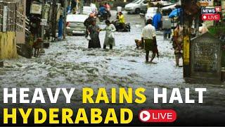 Hyderabad Rain Today News LIVE :Schools Shut Today Amid Floods, Work From Home For IT Firms | N18L