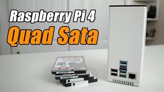 Full Setup Quad Sata Hat for Raspberry Pi 4 NAS Review