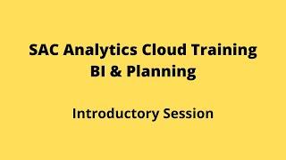 SAP Analytics Cloud Tutorial for Beginners | SAC Planning | SAP Analytics Cloud Training [2024]