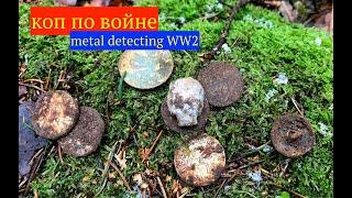 ЧЕРЕП и КОШЕЛЁК  монет. Коп по войне. Metal detecting WW2.