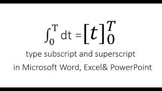 How to write  subscript and superscript at the same time in Word, Excel  and PowerPoint