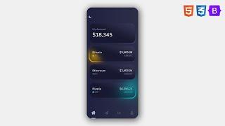 Crypto Currency App | UI Design to HTML, CSS Using Bootstrap 5