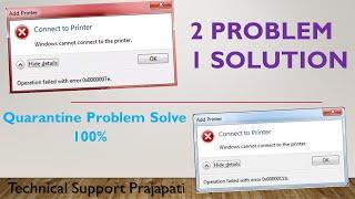 windows cannot connect to the printer | error solved 0x0000011b & 0x0000007c