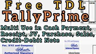 Tally TDL | Free TDL | Tally Prime #TDL | Voucher Signature Print @VRCrackrs