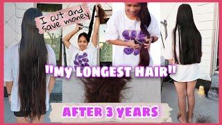 I SAVED MONEY FOR CUTTING MY LONG HAIR IN MY OWN SIMPLE WAY