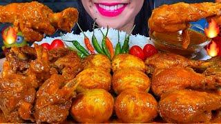 ASMR SPICY MUTTON CURRY, CHICKEN CURRY, EGG CURRY, CHILI, RICE MUKBANG MASSIVE Eating Sounds