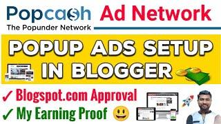 Popcash Popup Ads Setup In Blogger | Popcash Ad Network Review | Popcash Ads - SmartHindi
